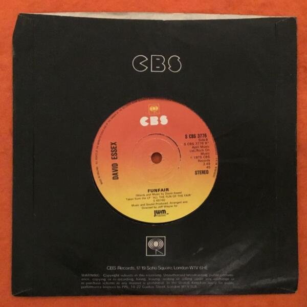 David Essex - If I Could - Funfair - CBS 7" - 1975 - Image 2