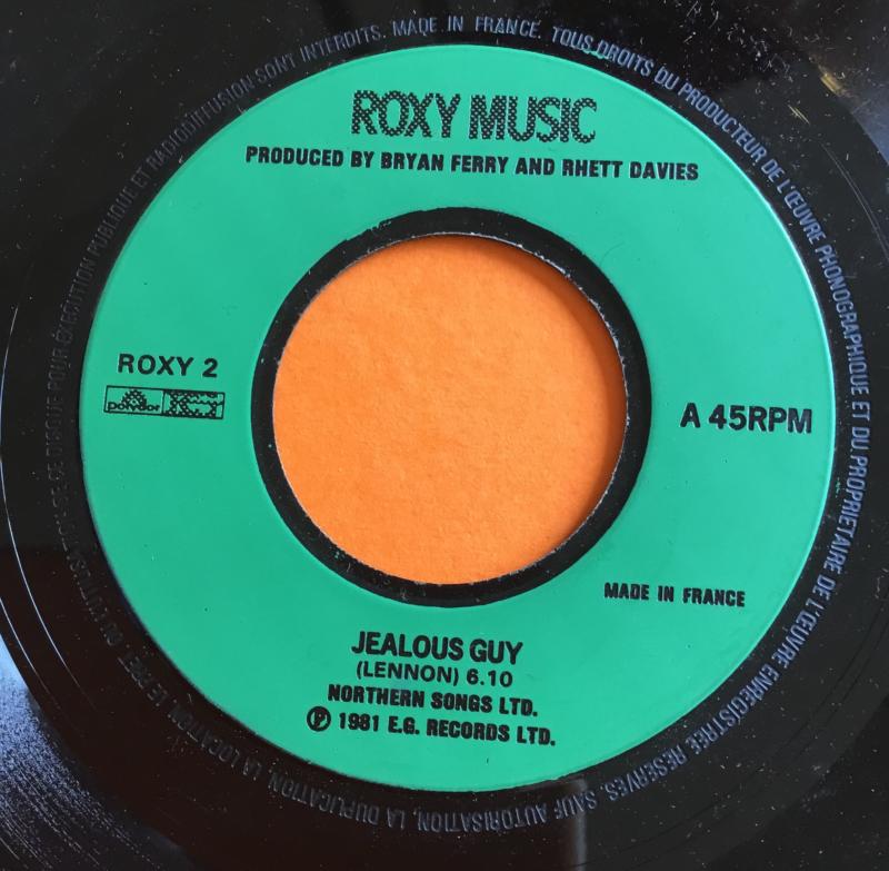 Roxy Music - Jealous Guy - To Turn you On - EG 7" - 1981