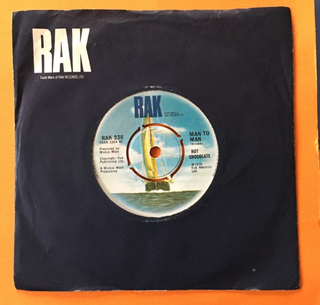 Hot Chocolate - Man to Man - RAK Records 7" - 1976