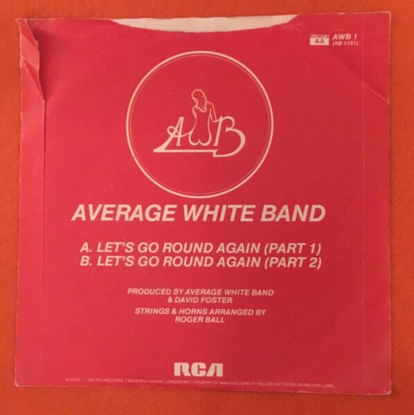 Average White Band- Lets Go Round Again (2 Versions) - RCA Records 7" 1980 - Image 2