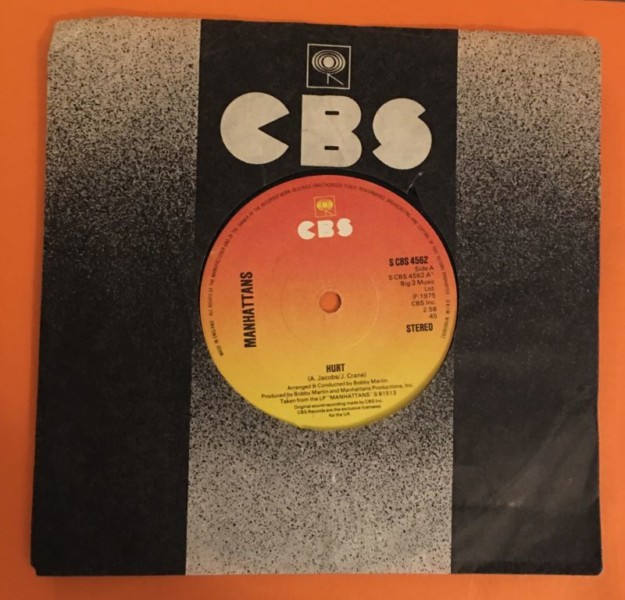 Manhattans- Hurt- CBS Records 7" -1975