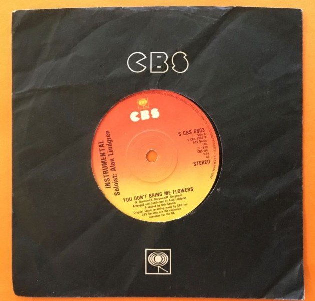 Barbra Streisand & Neil Diamond- You Don't Bring Me Flowers- CBS Records 7" -1978