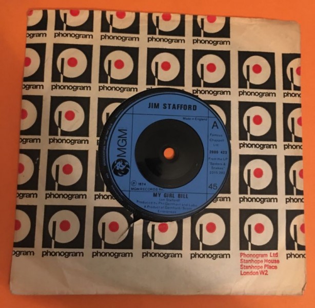 Jim Stafford- My Girl Bill- MGM Records 7"- 1974