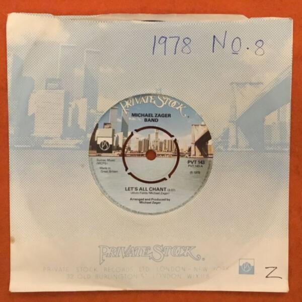 Michael Zager Band- Let's All Chant- Private Stock Records 7" -1978