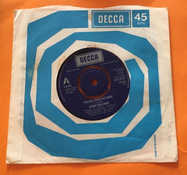 Kenny Williams- (You're) Fabulous Babe- Give Me My Heart Back- Decca Records 7" -1977