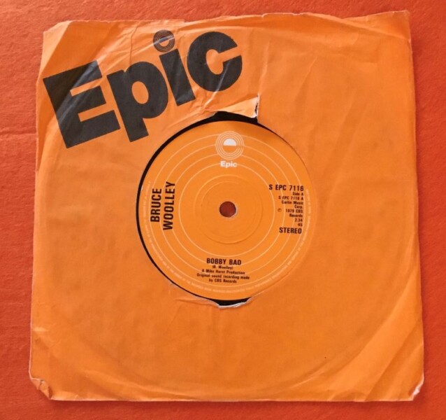 Bruce Woolley- Bobby Bad- Epic Records 7" -1979
