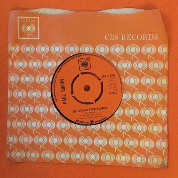 Paul Simon- Mother & Child Reunion- CBS Records 7" -1972 - Image 2