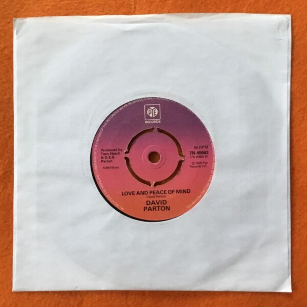 David Parton- Isn't She Lovely- Love & Peace of Mind- Pye Records 7" -1976 - Image 2