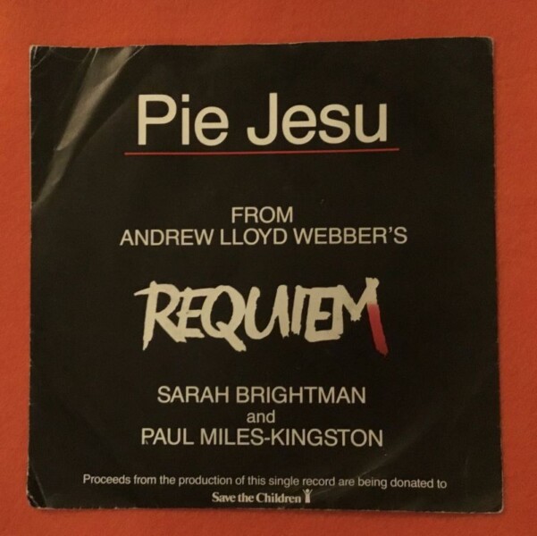 Sarah Brightman- Pie Jesu- Recordare- HMV Records 7"- 1985