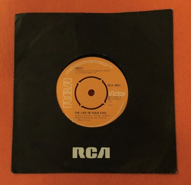 The Sweet- The Lies In Your Eyes- RCA Records 7" - 1976