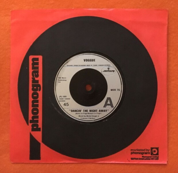 Vogue- Dancin The Night Away- Mercury Records 7" - 1981