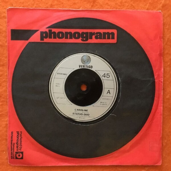 Status Quo- Caroline- Joanne -Vertigo Records 7" -1973