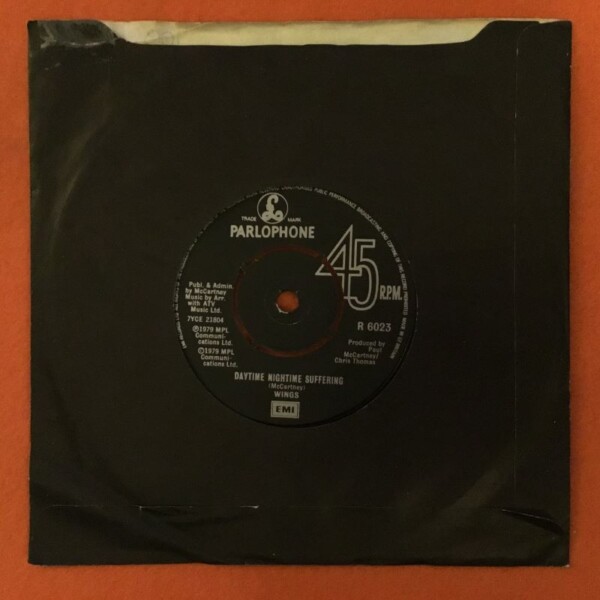 Wings- Goodnight Tonight- Daytime Nightime Suffering- Parlophone Records 7" -1979 - Image 2