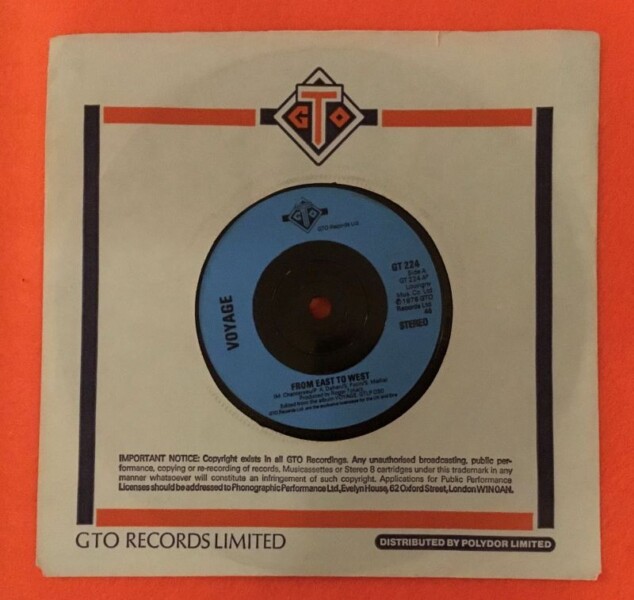 Voyage- From East To West - GTO Records 7" -1978