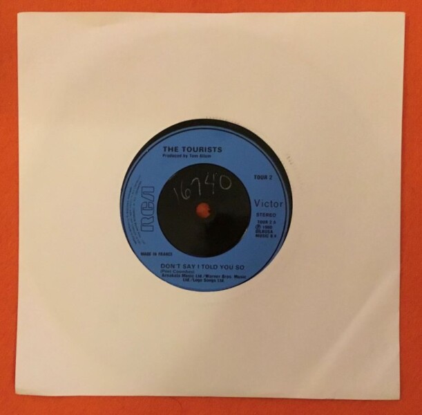 Tourists- Don't Say I Told You So- Strange Sky- RCA Records 7" -1980