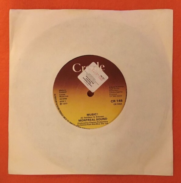 Montreal Sound- Music!- Music Part II (Disco)- Creole Records 7" - 1977