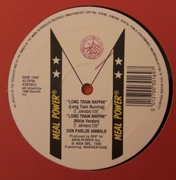 Don Pablos Animals- Long Train Running (2 Versions)- A Different Story- Meal Power Records 12" 1990 - Image 2
