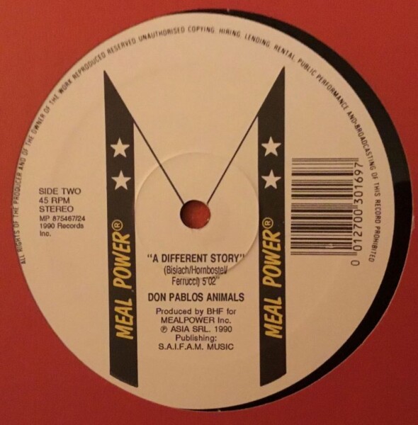Don Pablos Animals- Long Train Running (2 Versions)- A Different Story- Meal Power Records 12" 1990 - Image 3