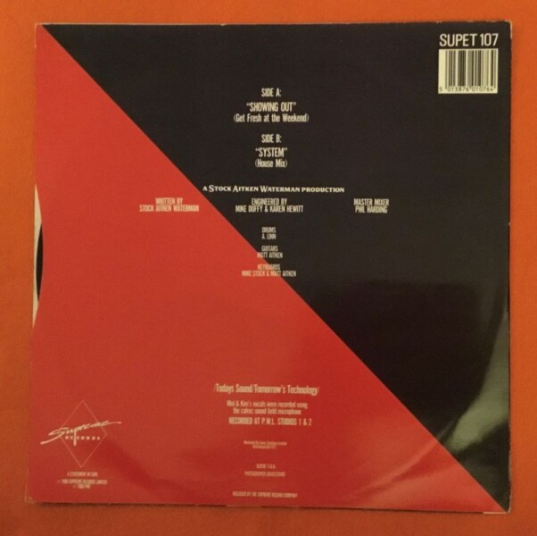 Mel & Kim- Showing Out - System- Supreme Records 12" 1986 - Image 2