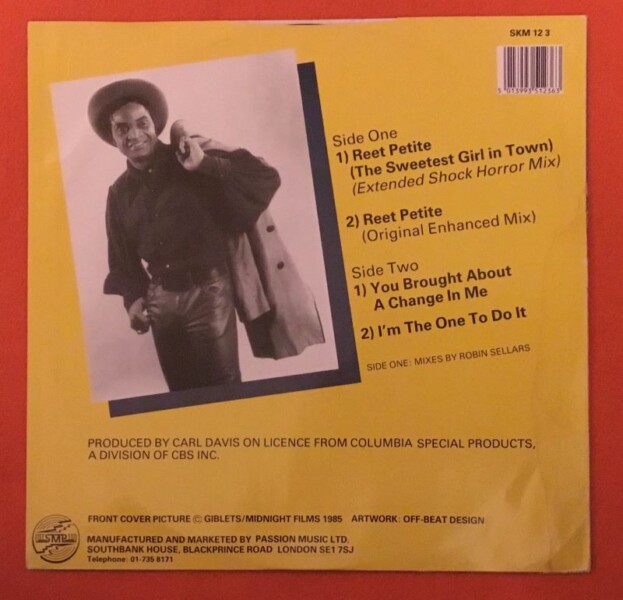 Jackie Wilson- Reet Petite (2 Versions)- You Bought About A Change In Me- I'm The One To Do It- SMP Records 12" - - Image 2