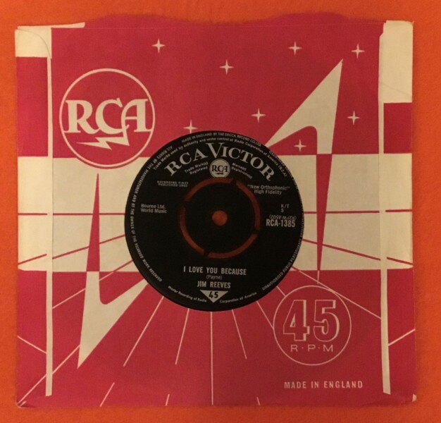 Jim Reeves- I Love You Becasue- Anna Marie- RCA Records 7" 1963