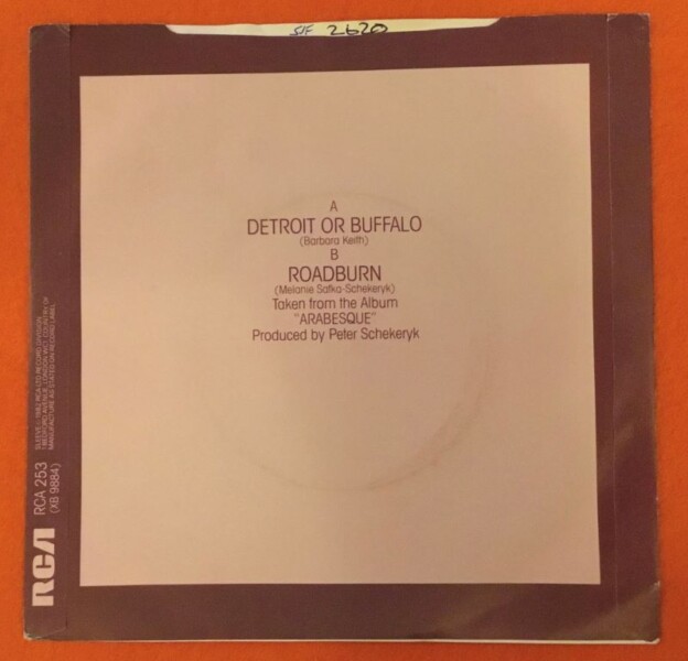 Melanie- Detroit or Buffalo- Roadburn- RCA Records 7" - 1982 - Image 2