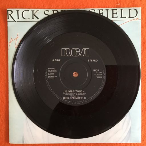 Rick Springfield- Human Touch- Me & Johnny- RCA Records 7"- 1983 - Image 3