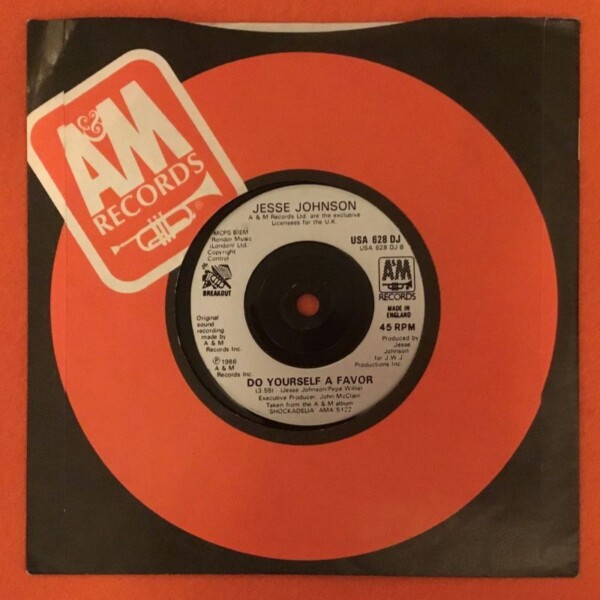 Jesse Johnson- Love Struck- Do Yourself A Favor- A&M Records 7"- 1988 - Image 2