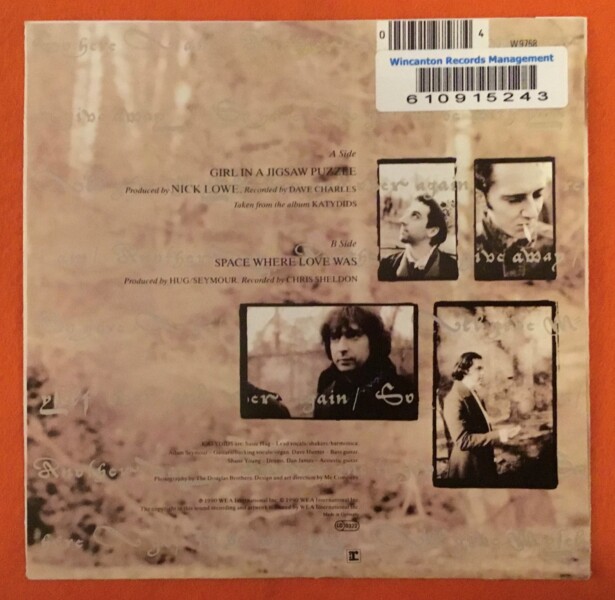 Katydids- Girl In A Jigsaw Puzzle- Space Where Love Was- Reprise Records 7" - 1990 - Image 2