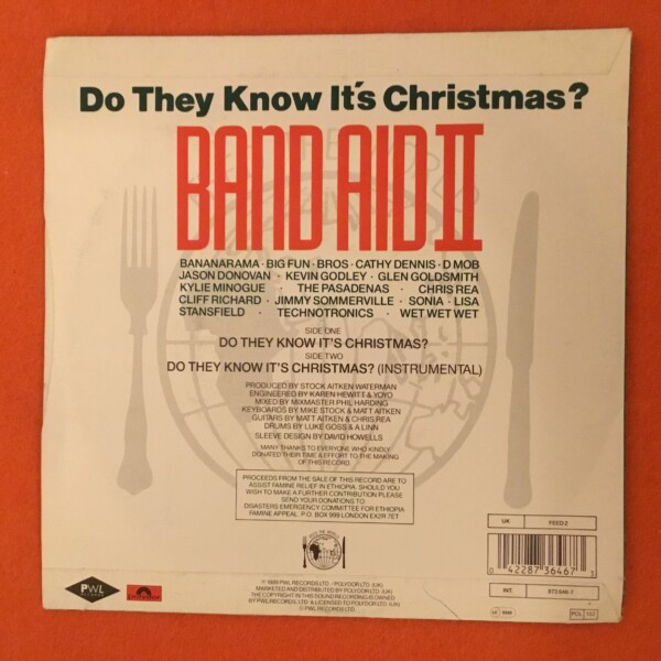 Band Aid II- Do They Know It's Christmas (2 Versions)- PWL/Polydor Records 7" - 1989 - Image 2