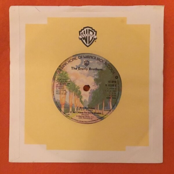 Everly Brothers- Crying In The Rain- Cathy's Clown- Bye Bye Love- All I Have To Do Is Dream- Warner Records 7" 1965 - Image 2