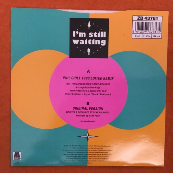Diana Ross -I'm Still Waiting- Remix & Original - Motown Records 7" 1970 - Re-issue - Image 2
