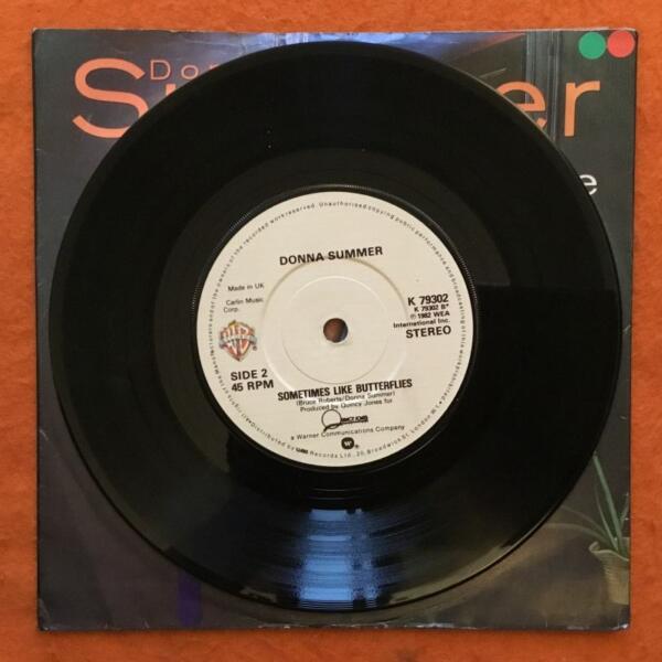 Donna Summer- Love Is In Control -Sometimes Like Butterflies- Warner Records 7" 1982 - Image 4
