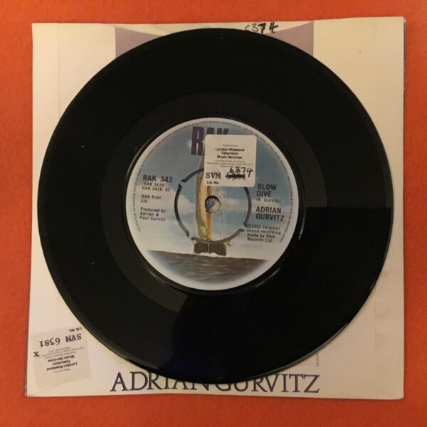 Adrian Gurvitz- Your Dream- Slow Dive- RAK Records 7" 1982 - Image 3
