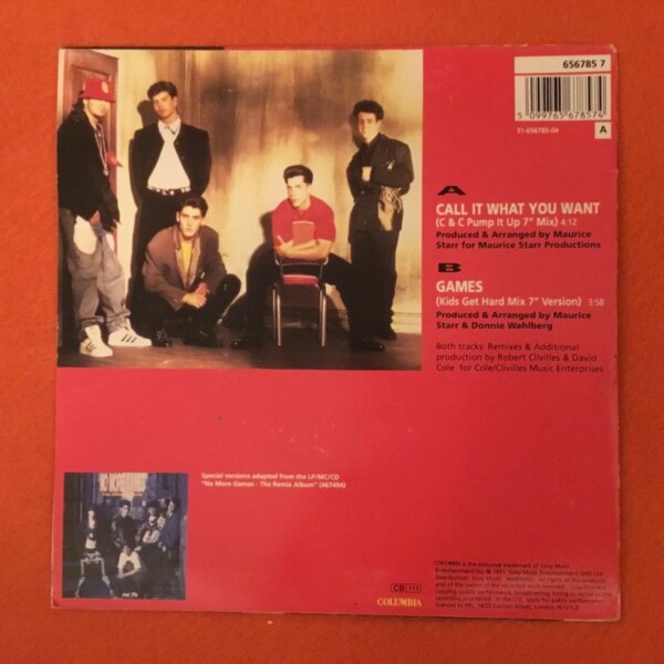 New Kids On The Block- Call It What You Want- Games- Columbia Records 7" 1990 - Image 2