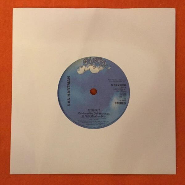 Dan Hartman- This Is It- Countdown- Tom Moulton Mixes -Blue Sky Records 7" -1978