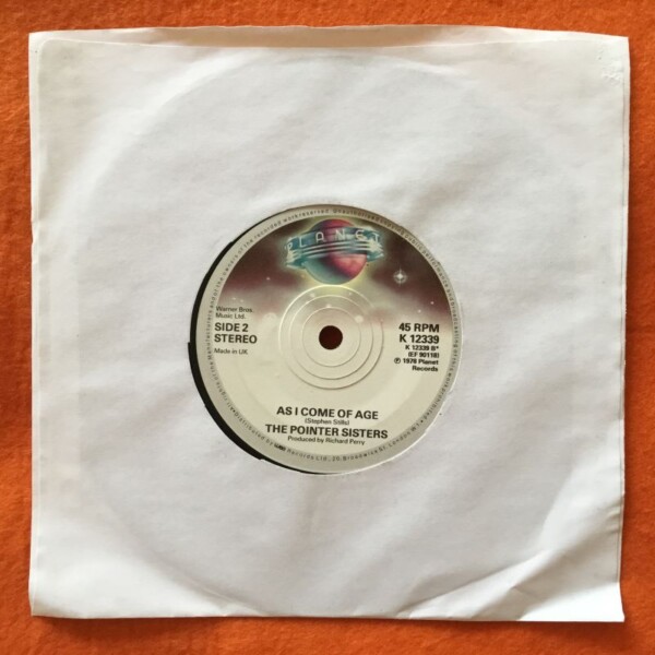 Pointer Sisters- Fire- As I Come of Age- Planet Records 7" -1978 - Image 2
