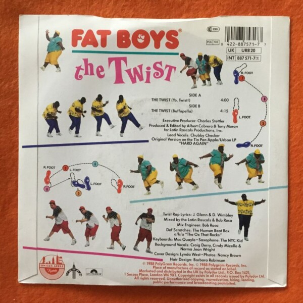 Fat Boys & Chubby Checker- The Twist (2 Versions)- Urban Records 7" -1988 - Image 2
