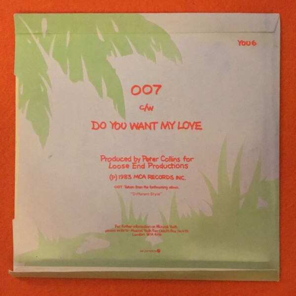 Musical Youth- 007- Do You Want My Love- MCA Records 7" -1983 - Image 2