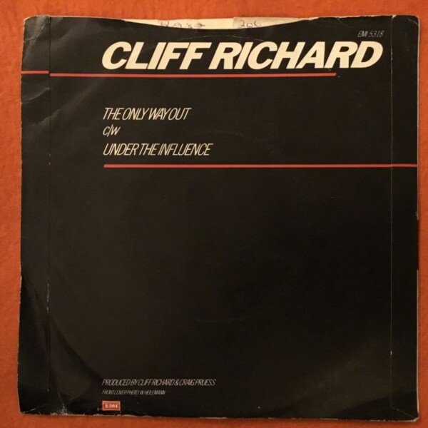 Cliff Richard- The Only Way Out- Under The Influence- EMI Records 7" - 1982 - Image 2