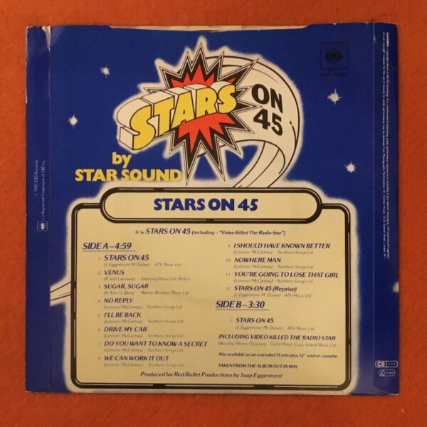 Starsound- Stars On 45 (2 versions)- CBS Records 7" - 1981 - Image 2
