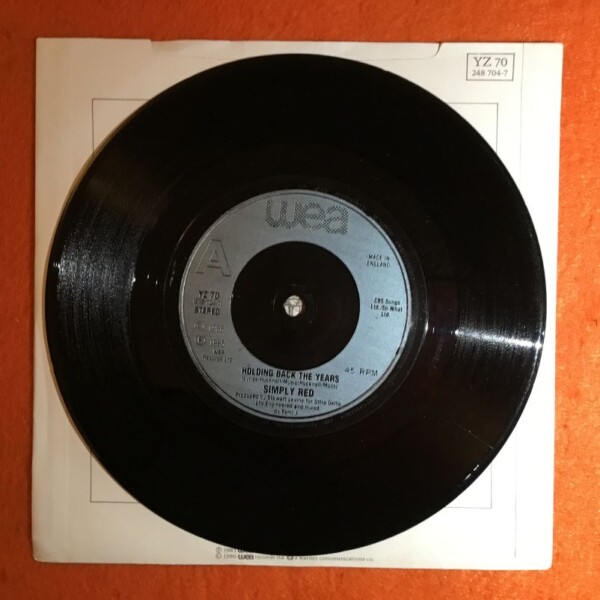 Simply Red- Holding Back The Years- Drowning In My Own Tears- WEA Records 7" - 1985 - Image 3