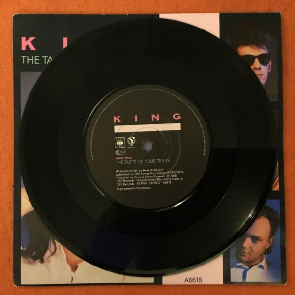 King- The Taste Of Your Tears- Crazy Party- CBS Records 7" - 1985 - Image 3