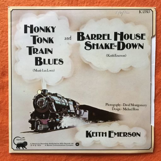 Keith Emerson- Honky Tonk Train Blues- Barrel House Shake-Down- Manticore Records 7" - 1976 - Image 2