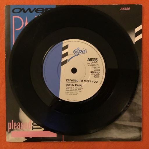 Owen Paul- Pleased To Meet You- Sonny- Epic Records 7" 1985 - Image 3
