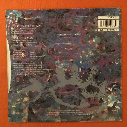 All About Eve- Wild Hearted Woman- Mercury Records 7" - 1988 - Image 2