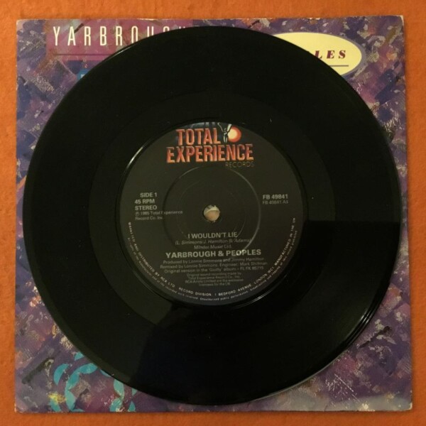 Yarbrough & Peoples- I Wouldn't Lie- Total Experience Records 7" -1985 - Image 3