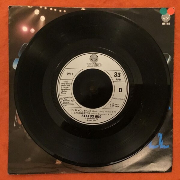 Status Quo- Rock N Roll- Hold You Back- Backwater- Vertigo Records- 1980 - Image 4