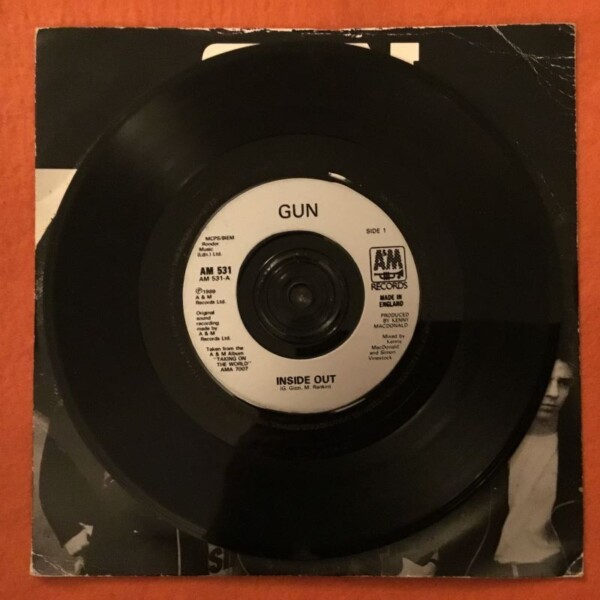 Gun - Better Days- Inside Out- A&M Records 7" - 1989 - Image 3