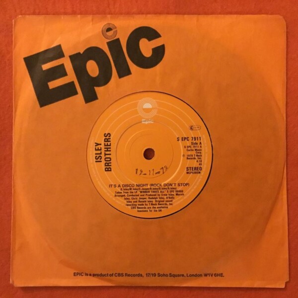 Isley Brothers- It's A Disco Night (Rock Don't Stop)- Epic Records- 1979